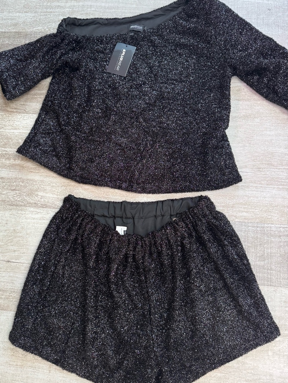 Black Shimmer Women's Shorts by Never Fully Dressed